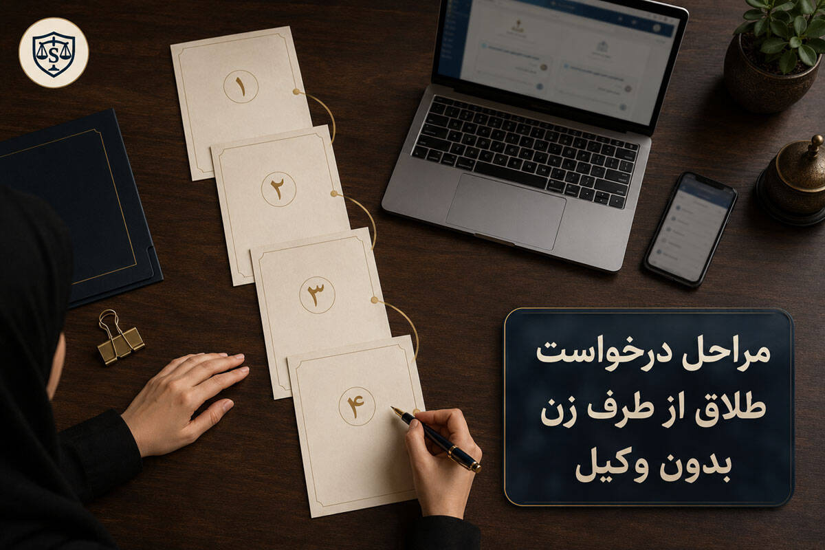 مراحل درخواست طلاق از طرف زن بدون وکیل